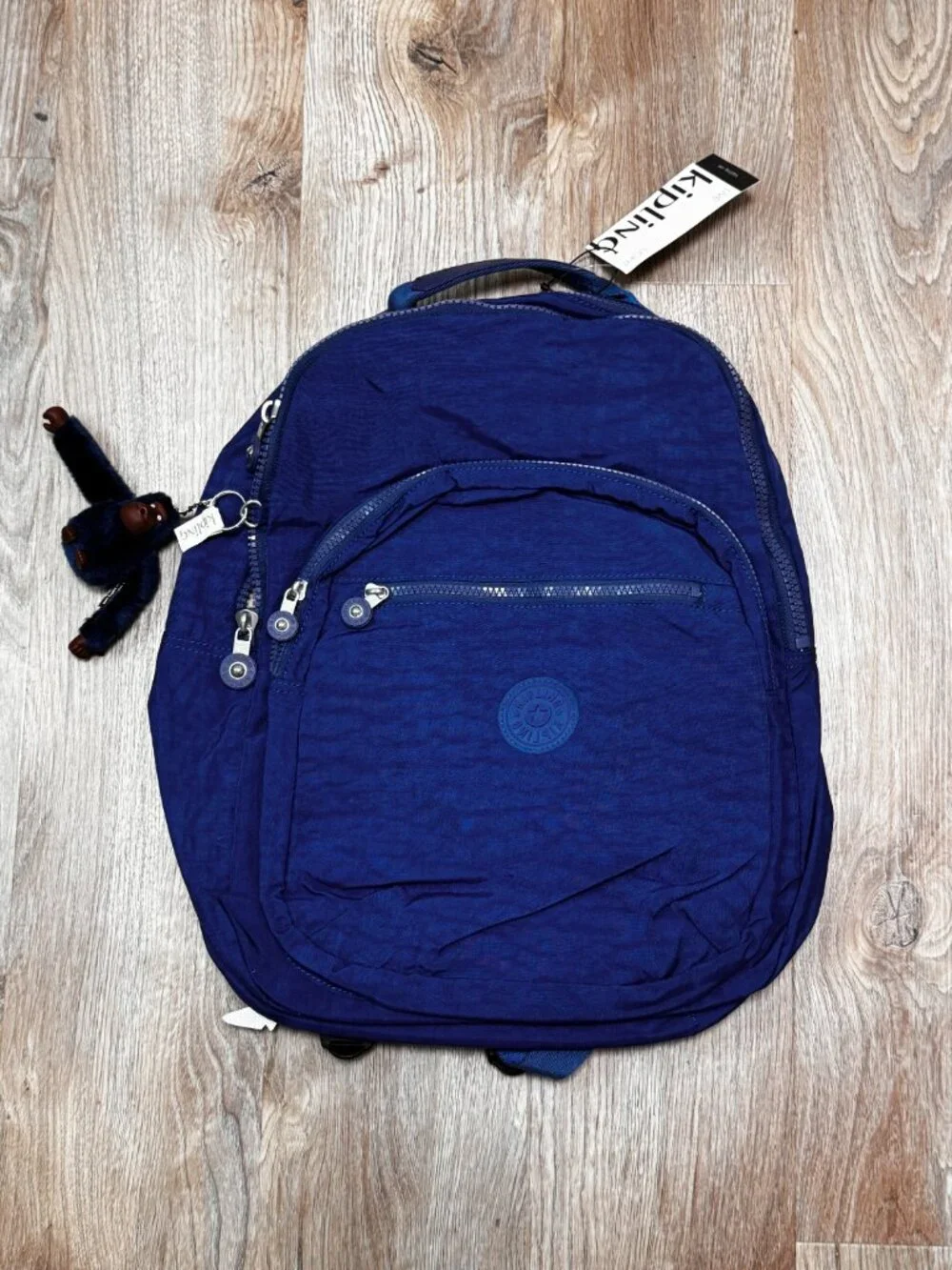 NWT Kipling Seoul Up to 15 in Laptop Large Backpack DEEP SKY BLUE  BP4233 School